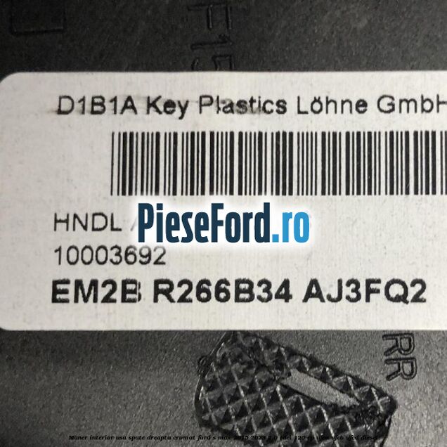 Maner interior usa spate dreapta cromat Ford S-Max 2015-2023 2.0 TDCi 120 cp UFCA, UFCB, UFCD diesel