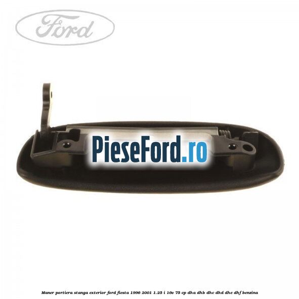 Maner portiera stanga exterior Ford Fiesta 1996-2001 1.25 i 16V 75 cp DHA, DHB, DHC, DHD, DHE, DHF benzina