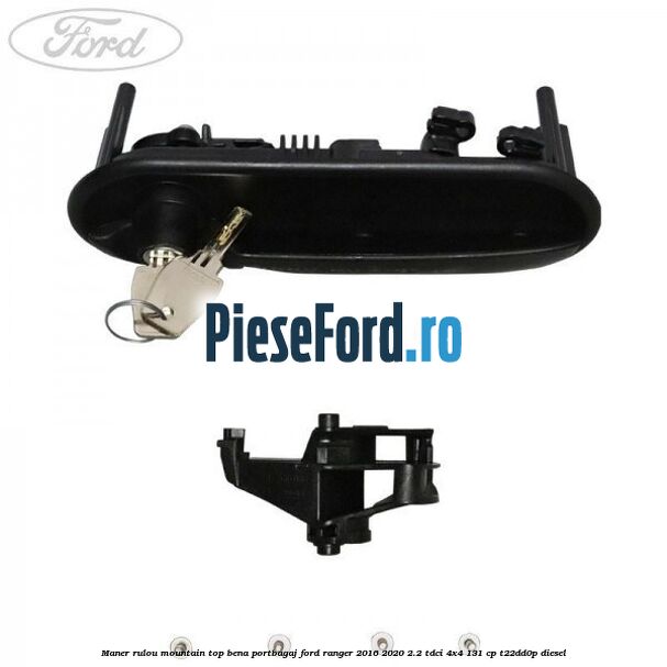 Maner rulou mountain top bena portbagaj Ford Ranger 2016-2020 2.2 TDCi 4x4 131 cp T22DD0P diesel