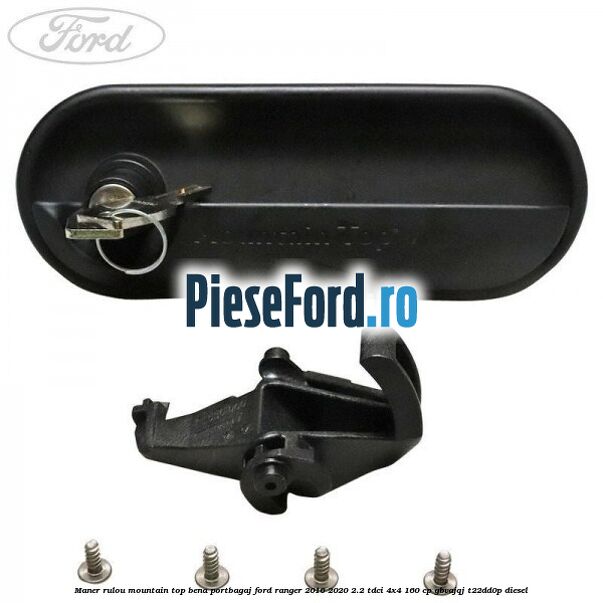 Maner rulou mountain top bena portbagaj Ford Ranger 2016-2020 2.2 TDCi 4x4 160 cp GBVAJQJ, T22DD0P diesel