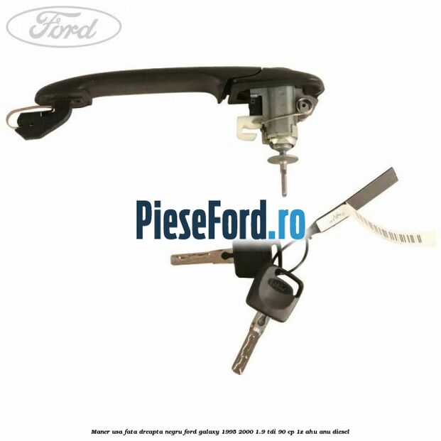 Maner usa fata dreapta negru Ford Galaxy 1995-2000 1.9 TDI 90 cp 1Z, AHU, ANU diesel
