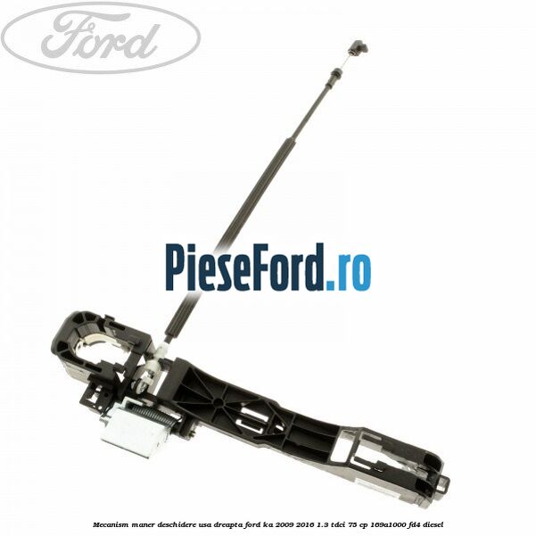 Mecanism maner deschidere usa dreapta Ford Ka 2009-2016 1.3 TDCi 75 cp 169A1000, FD4 diesel