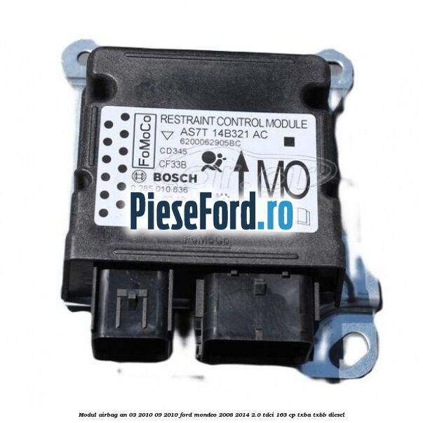 Modul airbag an 03/2010-09/2010 Ford Mondeo 2008-2014 2.0 TDCi 163 cp TXBA, TXBB diesel