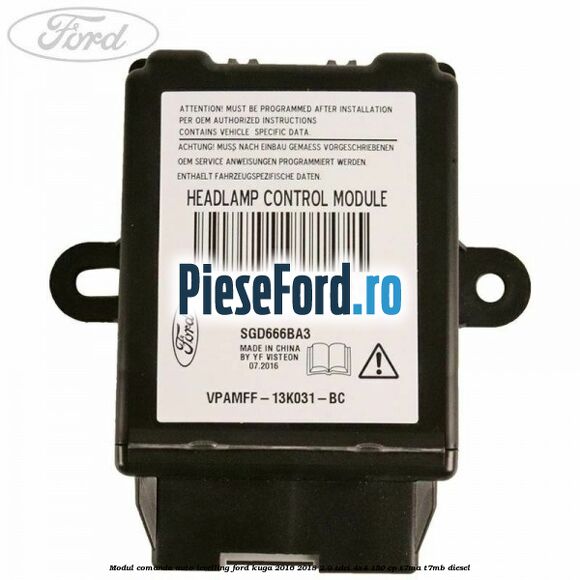 Modul comanda auto-levelling Ford Kuga 2016-2018 2.0 TDCi 4x4 150 cp T7MA, T7MB diesel
