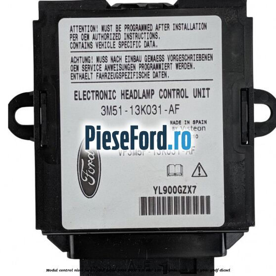 Modul control nivel faruri Ford Focus 2004-2007 1.6 TDCi 109 cp G8DA, G8DB, G8DD, G8DE, G8DF diesel
