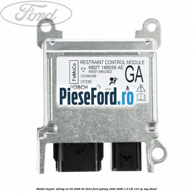 Modul impact airbag an 03/2006-03/2010 Ford Galaxy 2000-2006 1.9 TDI 115 cp AUY diesel