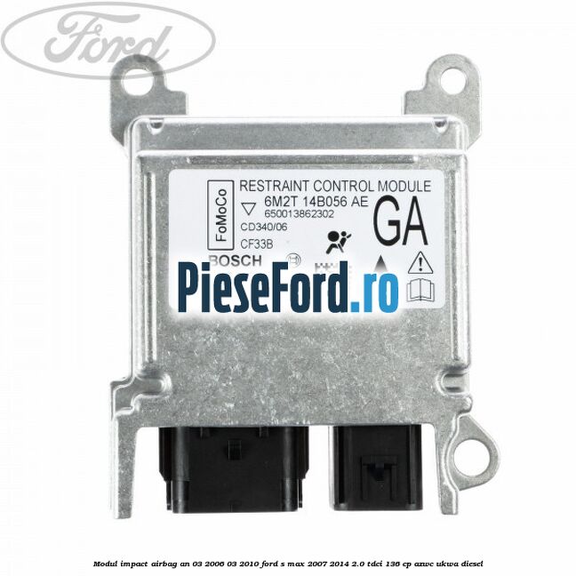 Modul impact airbag an 03/2006-03/2010 Ford S-Max 2007-2014 2.0 TDCi 136 cp AZWC, UKWA diesel