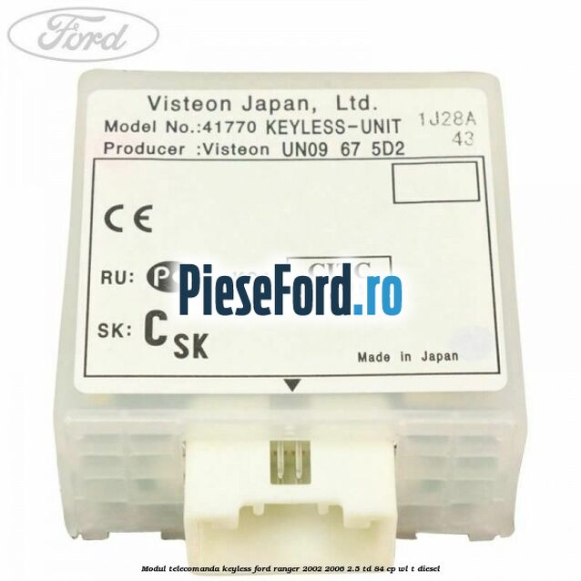 Modul telecomanda keyless Ford Ranger 2002-2006 2.5 TD 84 cp WL-T diesel