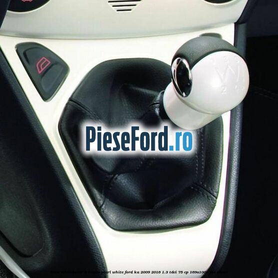 Nuca schimbator 5 trepte pearl white Ford Ka 2009-2016 1.3 TDCi 75 cp 169A1000, FD4 diesel