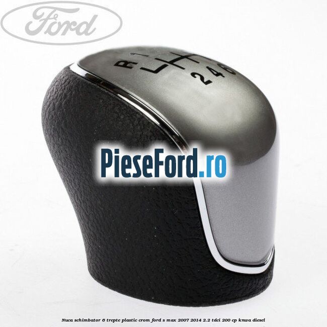 Nuca schimbator, 6 trepte plastic crom Ford S-Max 2007-2014 2.2 TDCi 200 cp KNWA diesel