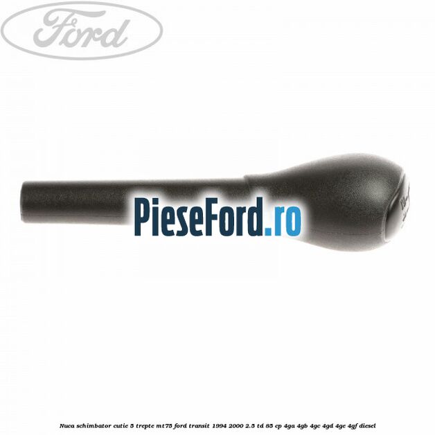 Nuca schimbator cutie 5 trepte MT75 Ford Transit 1994-2000 2.5 TD 85 cp 4GA, 4GB, 4GC, 4GD, 4GE, 4GF diesel