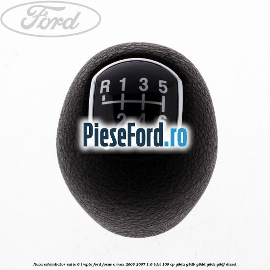 Nuca schimbator, cutie 6 trepte Ford Focus C-Max 2003-2007 1.6 TDCi 109 cp G8DA, G8DB, G8DD, G8DE, G8DF diesel