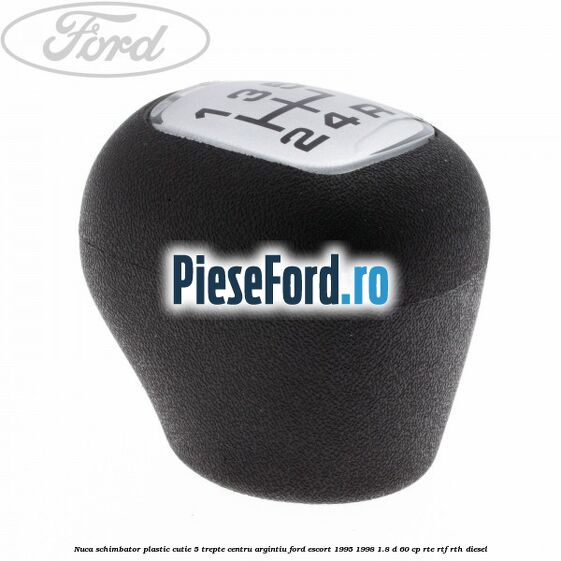Nuca schimbator, plastic cutie 5 trepte centru argintiu Ford Escort 1995-1998 1.8 D 60 cp RTE, RTF, RTH diesel
