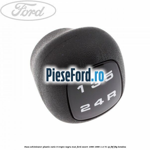 Nuca schimbator, plastic cutie 5 trepte negru mat Ford Escort 1990-1995 1.4 71 cp F6F, F6G benzina