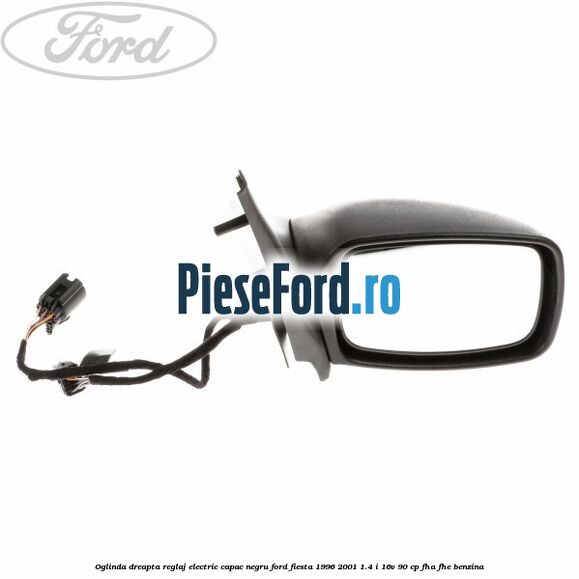 Oglinda dreapta reglaj electric capac negru Ford Fiesta 1996-2001 1.4 i 16V 90 cp FHA, FHE benzina