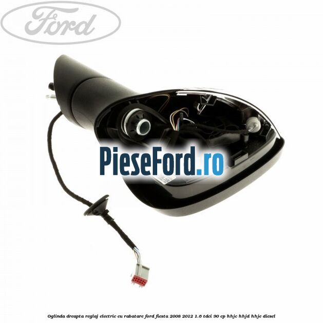 Oglinda dreapta reglaj electric cu rabatare Ford Fiesta 2008-2012 1.6 TDCi 90 cp HHJC, HHJD, HHJE diesel