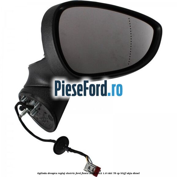 Oglinda dreapta reglaj electric Ford Fiesta 2008-2012 1.6 TDCi 75 cp HHJF, UBJA diesel