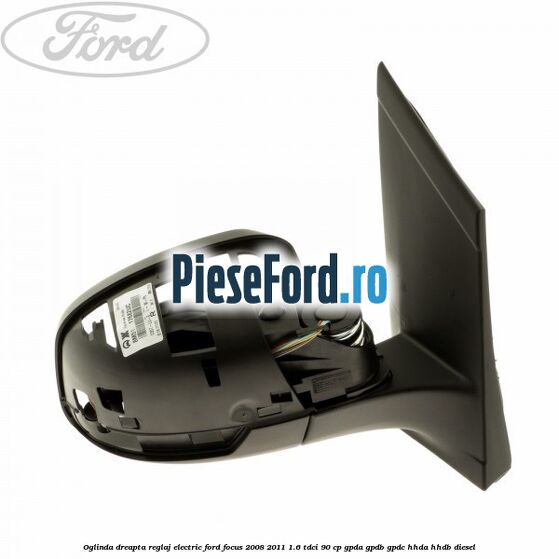 Oglinda dreapta reglaj electric Ford Focus 2008-2011 1.6 TDCi 90 cp GPDA, GPDB, GPDC, HHDA, HHDB diesel