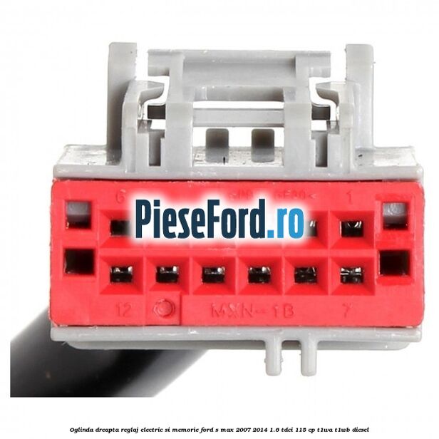 Oglinda dreapta reglaj electric si memorie Ford S-Max 2007-2014 1.6 TDCi 115 cp T1WA, T1WB diesel