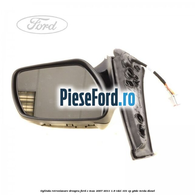 Oglinda retrovizoare dreapta Ford C-Max 2007-2011 1.6 TDCi 101 cp G8DC, MTDA diesel