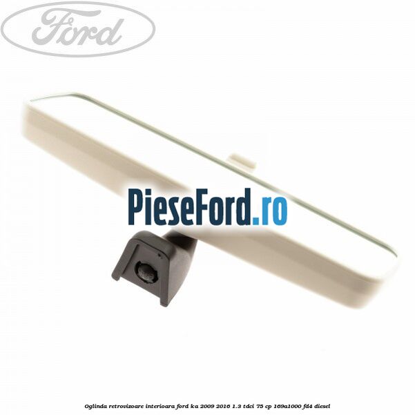 Oglinda retrovizoare interioara Ford Ka 2009-2016 1.3 TDCi 75 cp 169A1000, FD4 diesel
