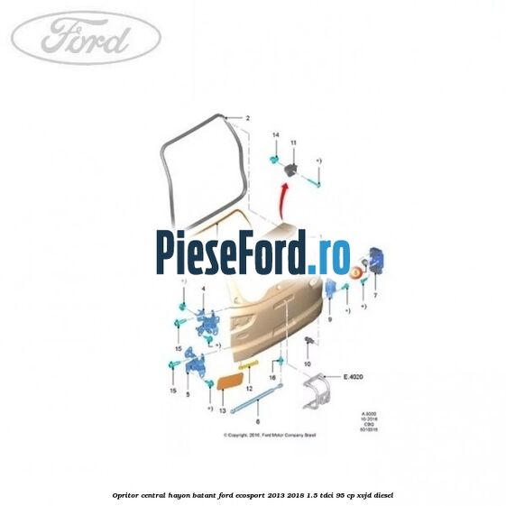 Opritor central hayon batant Ford EcoSport 2013-2018 1.5 TDCi 95 cp XVJD diesel