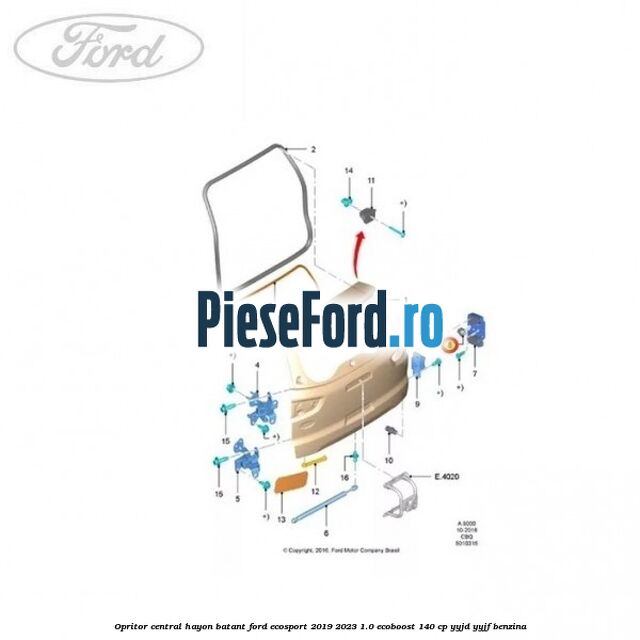 Opritor central hayon batant Ford EcoSport 2019-2023 1.0 EcoBoost 140 cp YYJD, YYJF benzina