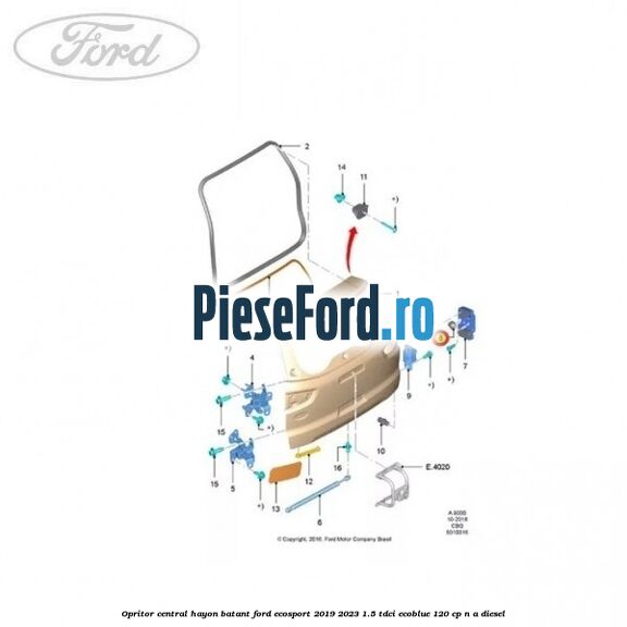 Opritor central hayon batant Ford EcoSport 2019-2023 1.5 TDCi EcoBlue 120 cp Opritor central hayon batant Ford EcoSport 2019-2023 1.5 TDCi EcoBlue 120 cp n/a diesel