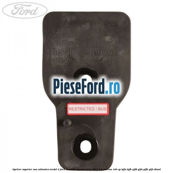 Opritor superior usa culisanta model 2 Ford Tourneo Custom 2014-2018 2.0 EcoBlue 105 cp BJFA, BJFB, YLF6, YLFA, YLFB, YLFS diesel
