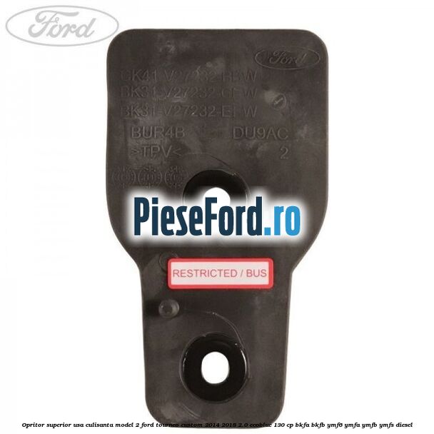 Opritor superior usa culisanta model 2 Ford Tourneo Custom 2014-2018 2.0 EcoBlue 130 cp BKFA, BKFB, YMF6, YMFA, YMFB, YMFS diesel