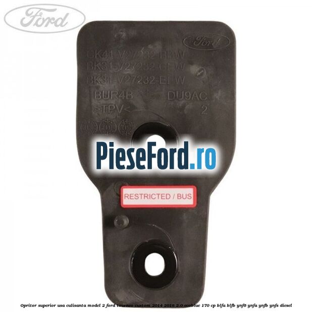 Opritor superior usa culisanta model 2 Ford Tourneo Custom 2014-2018 2.0 EcoBlue 170 cp BLFA, BLFB, YNF6, YNFA, YNFB, YNFS diesel