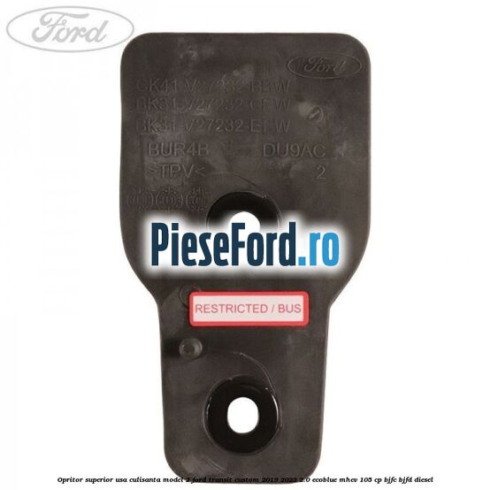 Opritor superior usa culisanta model 2 Ford Transit Custom 2019-2023 2.0 EcoBlue mHEV 105 cp BJFC, BJFD diesel