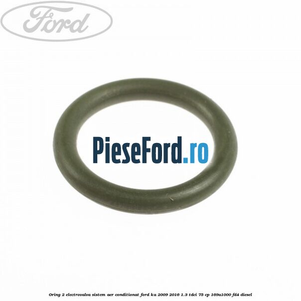 Oring 2 electrovalva sistem aer conditionat Ford Ka 2009-2016 1.3 TDCi 75 cp 169A1000, FD4 diesel