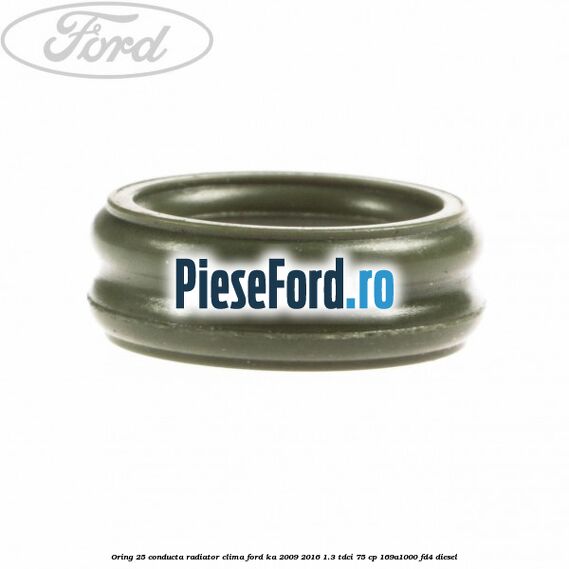 Oring 25 conducta radiator clima Ford Ka 2009-2016 1.3 TDCi 75 cp 169A1000, FD4 diesel