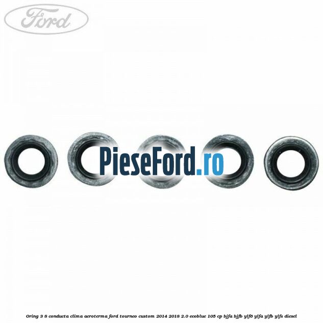 Oring 3/8 conducta clima aeroterma Ford Tourneo Custom 2014-2018 2.0 EcoBlue 105 cp BJFA, BJFB, YLF6, YLFA, YLFB, YLFS diesel