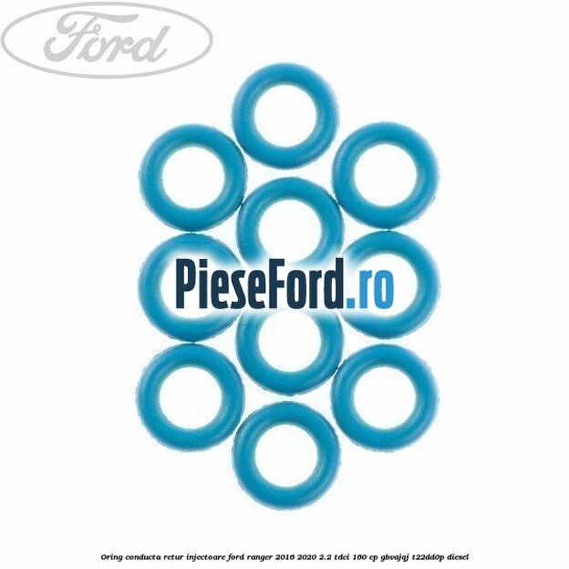 Oring conducta retur injectoare Ford Ranger 2016-2020 2.2 TDCi 160 cp GBVAJQJ, T22DD0P diesel