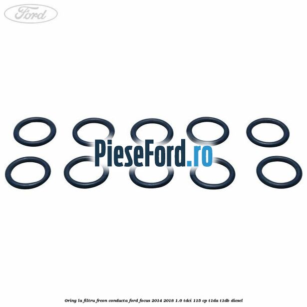 Oring la filtru freon conducta Ford Focus 2014-2018 1.6 TDCi 115 cp T1DA, T1DB diesel