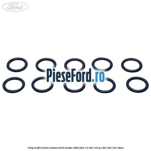 Oring la filtru freon conducta Ford Mondeo 2008-2014 1.6 TDCi 115 cp T1BA, T1BB, T1BC diesel