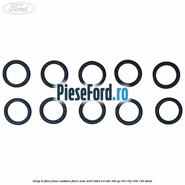 Oring la filtru freon conducta Ford S-Max 2015-2023 2.0 TDCi 150 cp T7CI, T7CJ, T7CK, T7CL diesel