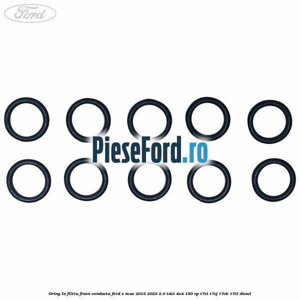 Oring la filtru freon conducta Ford S-Max 2015-2023 2.0 TDCi 4x4 150 cp T7CI, T7CJ, T7CK, T7CL diesel