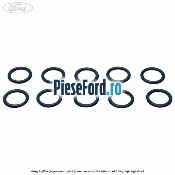 Oring la filtru freon conducta Ford Tourneo Connect 2013-2018 1.6 TDCi 95 cp TZGA, TZGB diesel