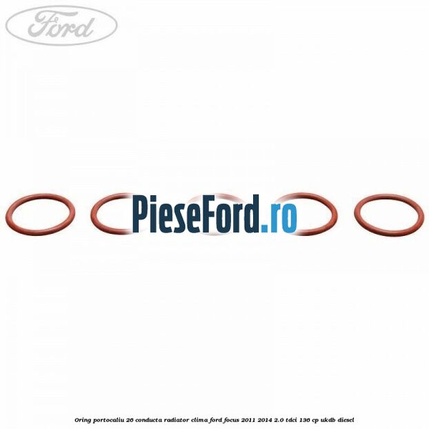 Oring portocaliu 26 conducta radiator clima Ford Focus 2011-2014 2.0 TDCi 136 cp UKDB diesel