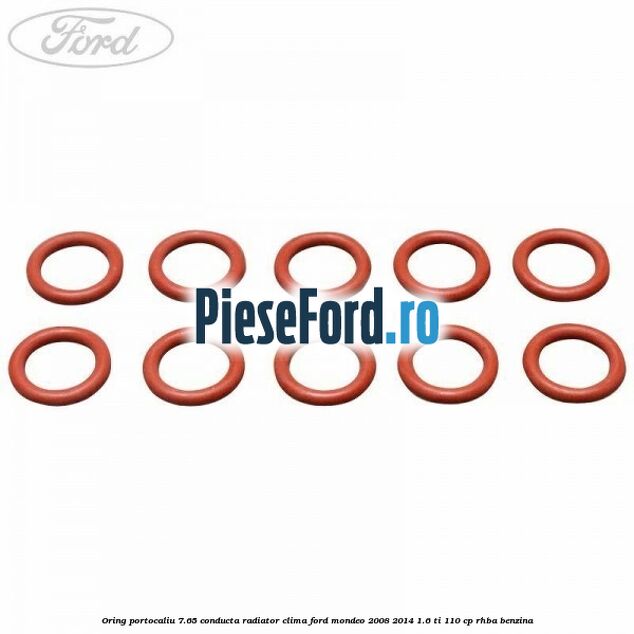 Oring portocaliu 7.65 conducta radiator clima Ford Mondeo 2008-2014 1.6 Ti 110 cp RHBA benzina