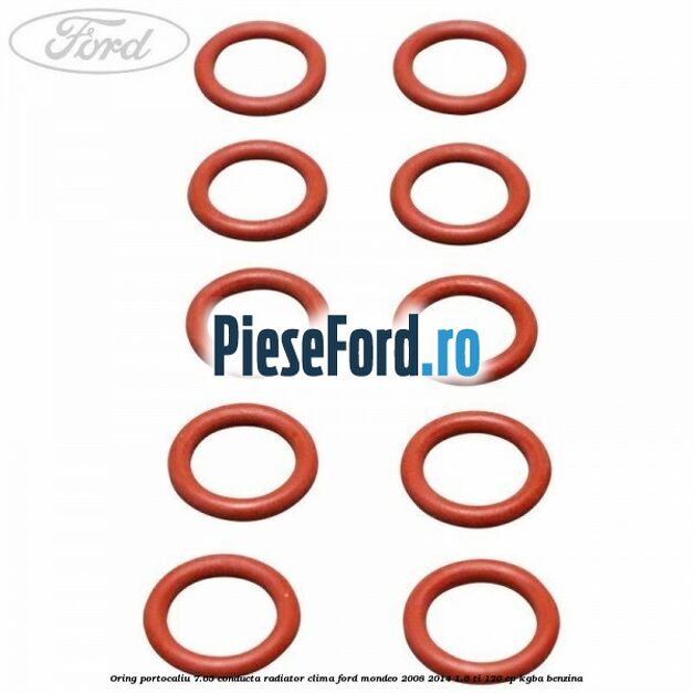 Oring portocaliu 7.65 conducta radiator clima Ford Mondeo 2008-2014 1.6 Ti 120 cp KGBA benzina