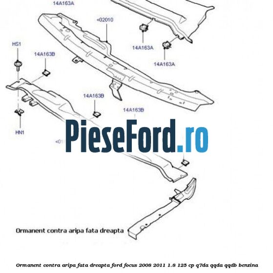 Ormanent contra aripa fata dreapta Ford Focus 2008-2011 1.8 125 cp Ormanent contra aripa fata dreapta Ford Focus 2008-2011 1.8 125 cp Q7DA, QQDA, QQDB benzina