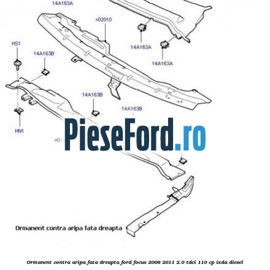 Ormanent contra aripa fata dreapta Ford Focus 2008-2011 2.0 TDCi 110 cp Ormanent contra aripa fata dreapta Ford Focus 2008-2011 2.0 TDCi 110 cp IXDA diesel