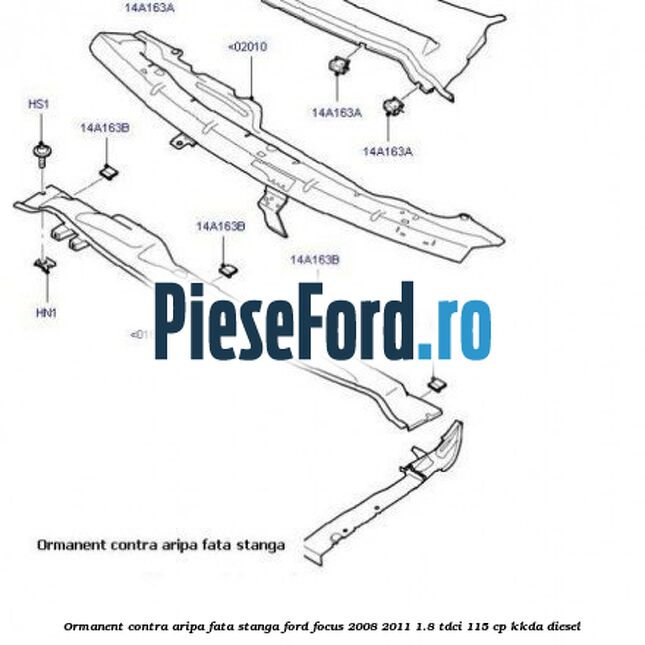 Ormanent contra aripa fata stanga Ford Focus 2008-2011 1.8 TDCi 115 cp Ormanent contra aripa fata stanga Ford Focus 2008-2011 1.8 TDCi 115 cp KKDA diesel