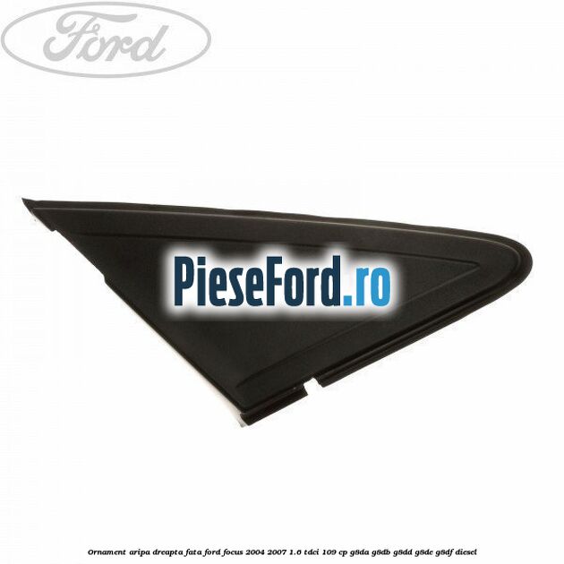 Ornament aripa dreapta fata Ford Focus 2004-2007 1.6 TDCi 109 cp G8DA, G8DB, G8DD, G8DE, G8DF diesel