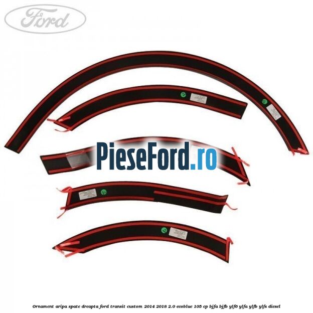 Ornament aripa spate dreapta Ford Transit Custom 2014-2018 2.0 EcoBlue 105 cp BJFA, BJFB, YLF6, YLFA, YLFB, YLFS diesel