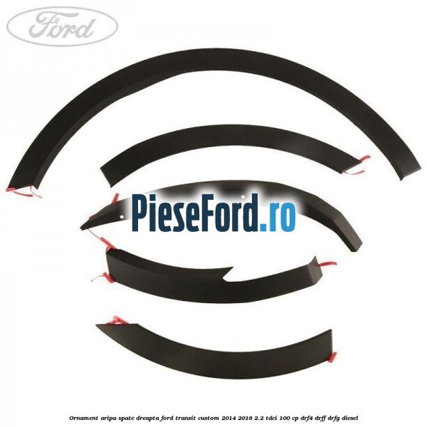 Ornament aripa spate dreapta Ford Transit Custom 2014-2018 2.2 TDCi 100 cp Ornament aripa spate dreapta Ford Transit Custom 2014-2018 2.2 TDCi 100 cp DRF4, DRFF, DRFG diesel